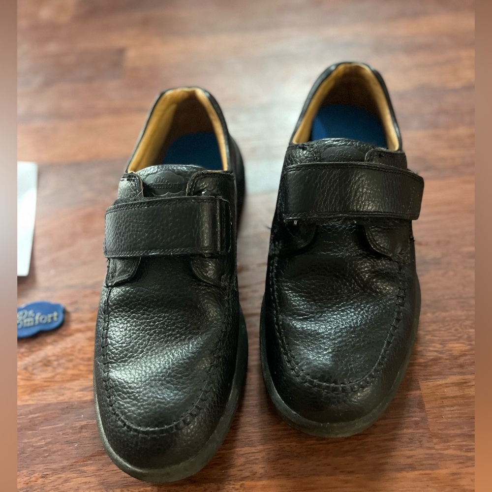 Dr. Comfort Black Leather Men's Slip-On Loafers diabetic comfort shoes size 12